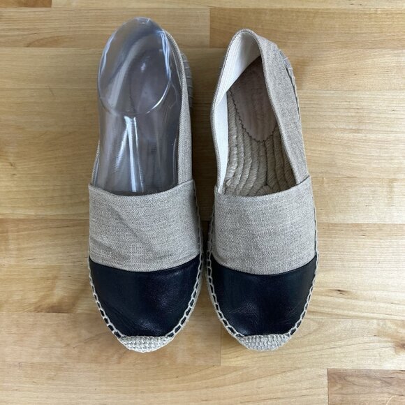 J. Crew Women's Espadrille Flats Cap Toe Linen Shoes CA010 Vacation Spain Size 8 - Picture 2 of 10